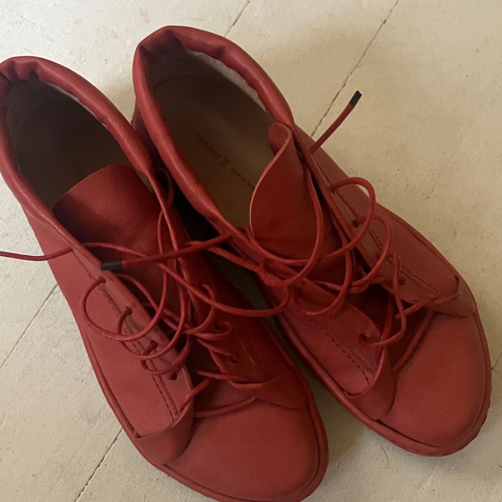 Women's Red Lace-Up Ankle Booties